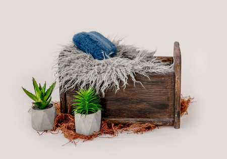 Studio decor for newborn photoshootの写真素材