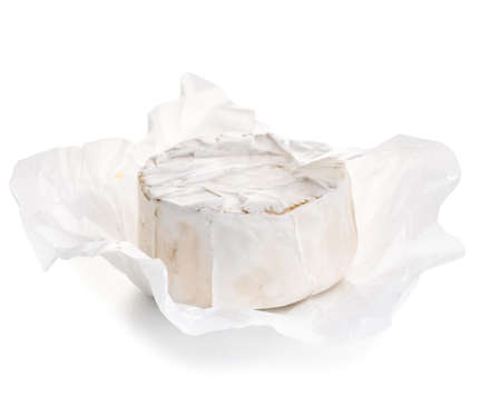 Camembert cheese on whiteの写真素材