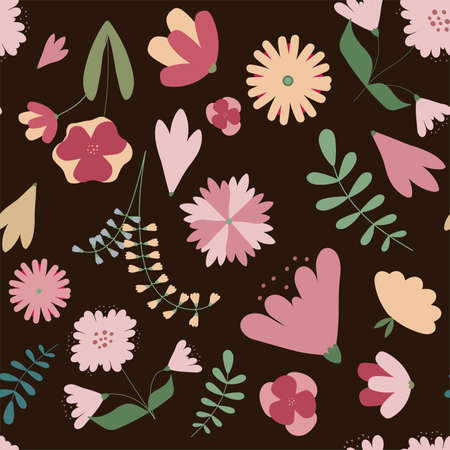 Seamless floral patternのイラスト素材