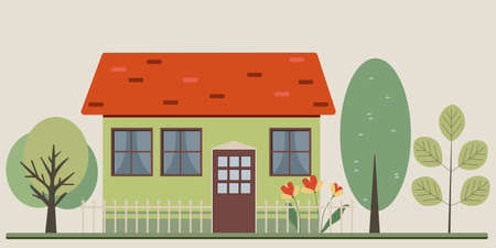 House with treesのイラスト素材