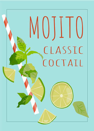 Coctail mojito paintingsのイラスト素材