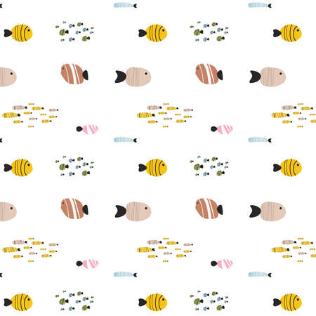 Underwater world. Seamless pattern