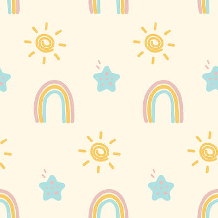 Set of weather paintingsのイラスト素材