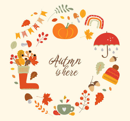 Autumn vector paintのイラスト素材