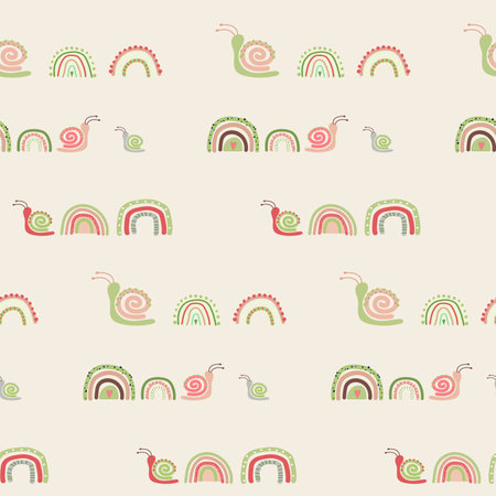 Cartoon rainbow paintingのイラスト素材