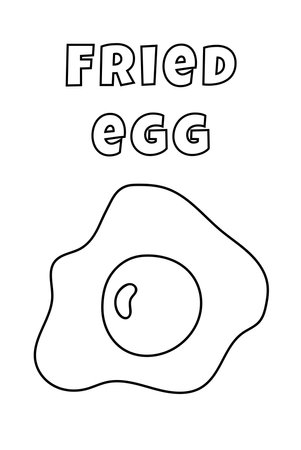 Coloring With Thick Lines For The Little Ones, Featuring An Egg Coloring Pageのイラスト素材