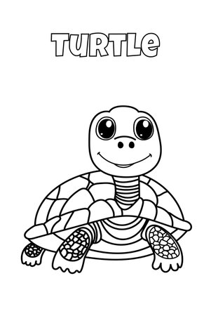 Seal Coloring Page For Kids Is A Creative Book For Coloring Where turtleのイラスト素材