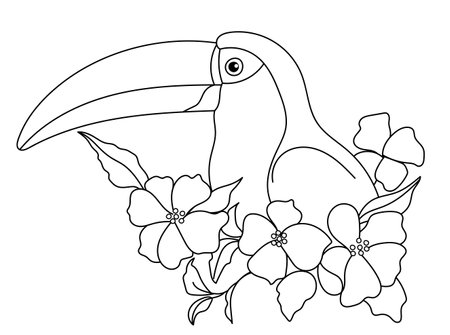 Bird Dukan Coloring Page Is An Engaging Activity For Kidsのイラスト素材