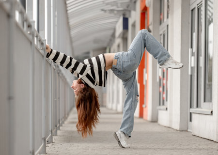 Beautiful Young Teenage Girl Poses Elegantly