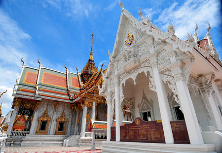 Thai Temple in Bangkok Clear skyの写真素材