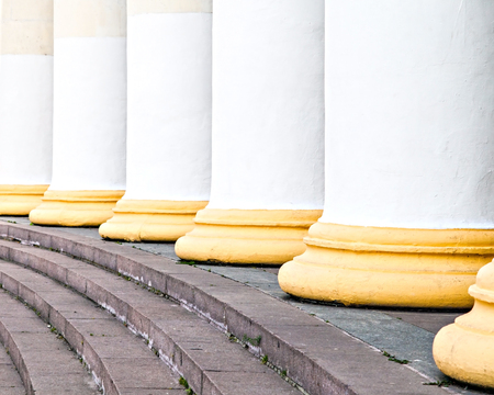 columns and stairs in perspective.の写真素材
