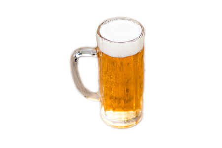 glass of beer isolated.の写真素材