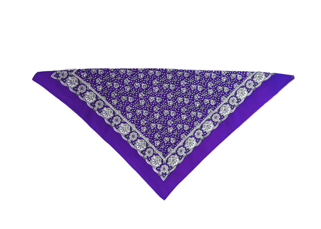 lilac, violet, purple, manzhenta scarf, bandanna, pattern, isolated.の写真素材