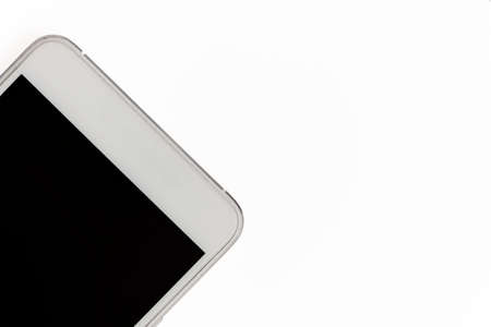 ouch phone smartphone, close-up, isolated on white.の写真素材