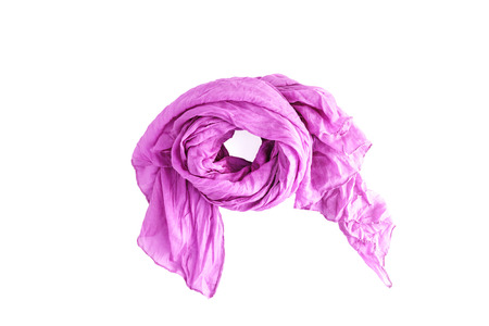 colored patterned scarf, neckerchief isolated on white background.の写真素材