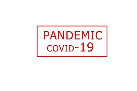Pandemic Covid-19 red stamp on a white background.の写真素材