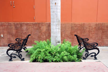 Opposite chairsの写真素材