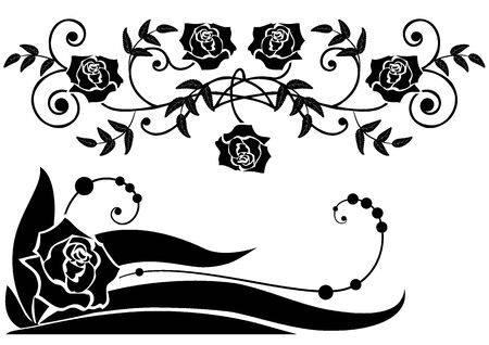 roses patternsのイラスト素材