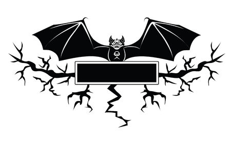 halloween illustration of the batのイラスト素材