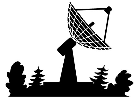 illustration of the radar in black colorのイラスト素材