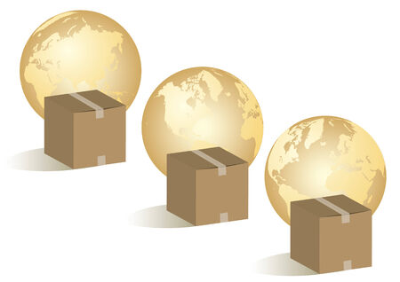 illustration of the business worldwide communicationsのイラスト素材