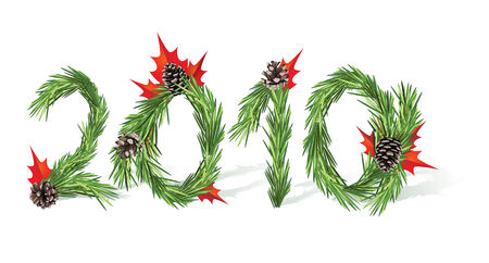 Christmas and New Year tree decoration - 2010のイラスト素材