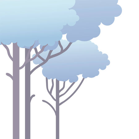 stylized illustration of the treesのイラスト素材