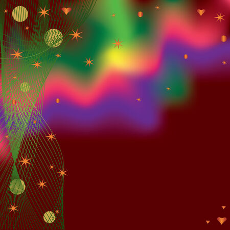 abstract  holiday background with harts and starsのイラスト素材