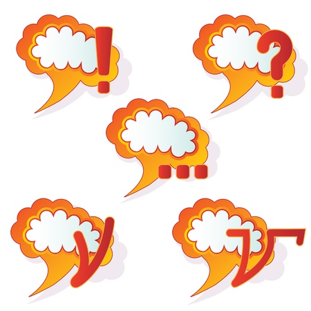set of the abstract speech bubbles vectorsのイラスト素材