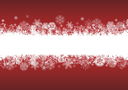 vector abstract background with snowflakes in red and white colorsのイラスト素材