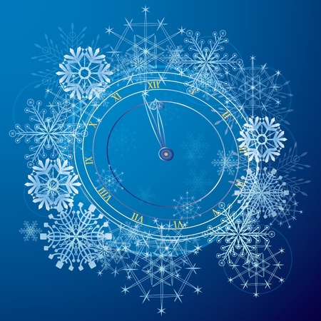vector abstract background with clock in blue and white colors (EPS 10)のイラスト素材