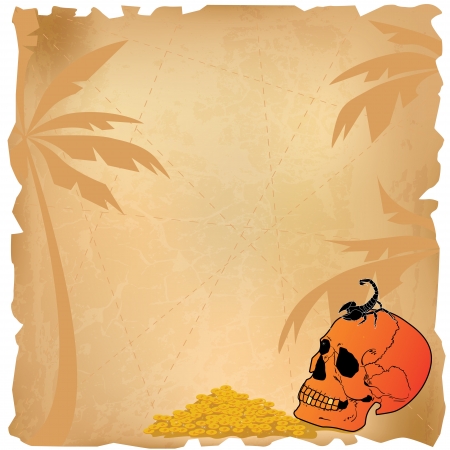 background with skull and scorpion のイラスト素材