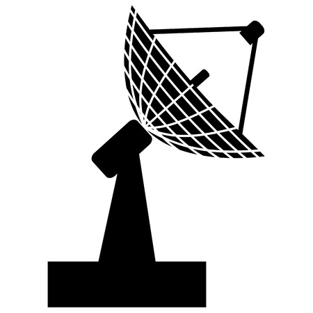 illustration of the radar in black and white colorのイラスト素材