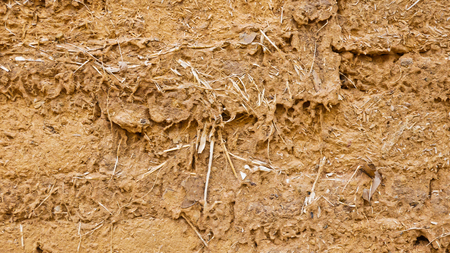 Background clay block  people can built the wall or house.の写真素材