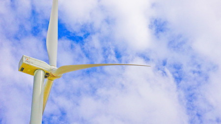 Wind turbine is the clean energy for keep clean the earth.の写真素材