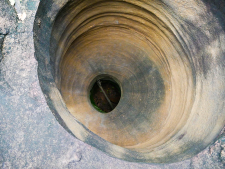 Amazing stone hole the hole is like a pot, is a natural hole.The hole is the largest group in...