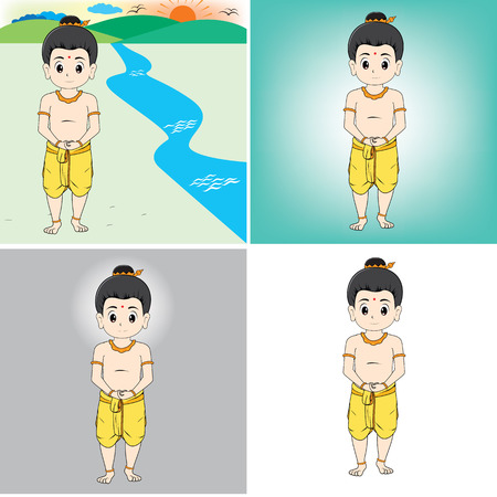prince sid thut tha charecter in bhudha storyのイラスト素材