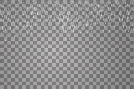 Vector illustration rain isolated on a transparent background.のイラスト素材