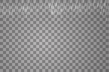 Vector illustration rain isolated on a transparent background.のイラスト素材