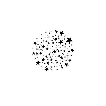 Stars In Circle Vector Illustration. Flat icon star frame symbol.のイラスト素材