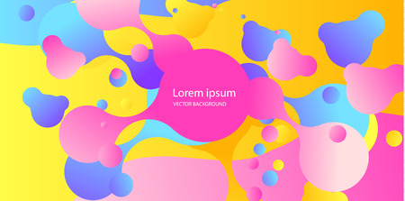 Abstract form of fluid. Liquid design. Liquid dynamic background for web sites, landing page or business presentation. Isolated gradient waves with geometric lines. Abstract geometric wallpaper. Header for social media.Trendy wavy shapes. Vector illustration.のイラスト素材