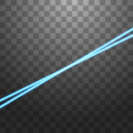 Abstract blue laser beam. Isolated on transparent black background. Vector illustrationのイラスト素材