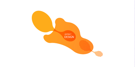 Gradient geometric banners with flowing liquid shapes. Dynamic Fluid design for logo, flyers or presentstion. Abstract vector backgroundのイラスト素材