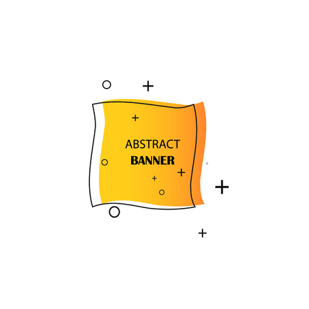 Geometric banners. Promo labels. Vector geometric shapes for advertisingのイラスト素材