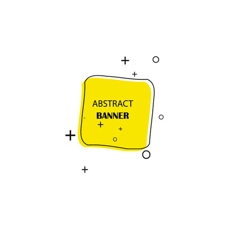 Geometric banners. Promo labels. Vector geometric shapes for advertisingのイラスト素材