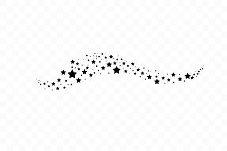 Falling star. Cloud of stars isolated on white background. Vector illustrationのイラスト素材