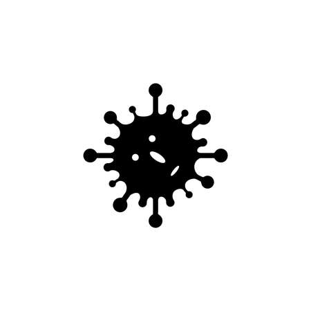 Coronavirus, 2019-nCoV, Covid-19. Vector concept abstract illustration STOP CORONAVIRUS. Flat outline icons of a virus and a stop sign crossed out , coronavirus sing isolated on white backgroundのイラスト素材