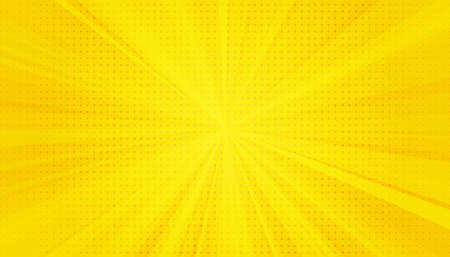 Pop Art background. Retro dotted background. Vector illustration. Halftone yellow pop artのイラスト素材