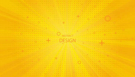 Pop Art background. Retro dotted background. Vector illustration. Halftone yellow pop artのイラスト素材