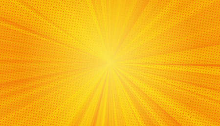 Pop Art background. Retro dotted background. Vector illustration. Halftone yellow pop artのイラスト素材